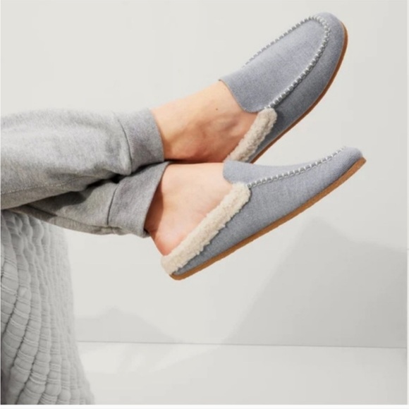 Rothy's Gray Slip-On Sherpa-Lined Mules with Cream Trim, NWOT-No Box! Size 9. - Picture 6 of 16